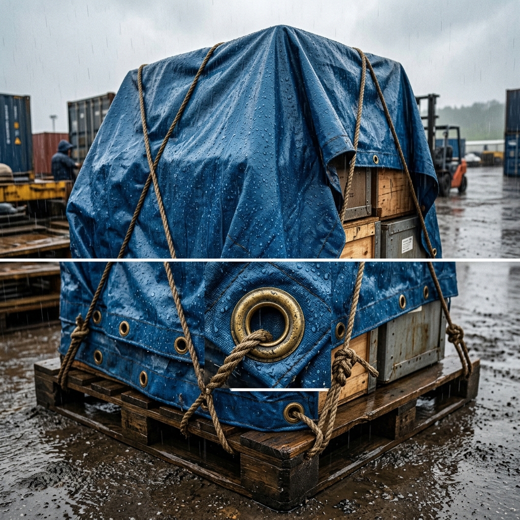 Heavy duty waterproof tarpaulin